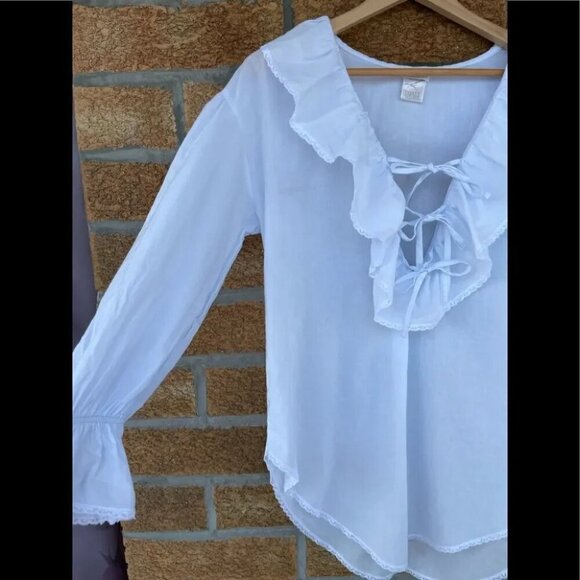 Henrie bendel ruffle boho blouse XL - Picture 3 of 7